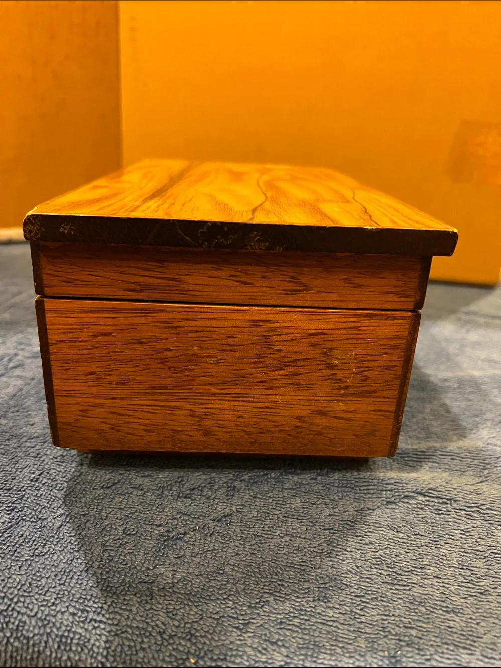 Wood Grain Jewelry Box & Music Box